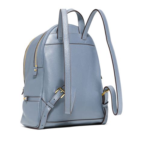 michael kors rhea pale blue backpack|Michael Kors rhea colorblock backpack.